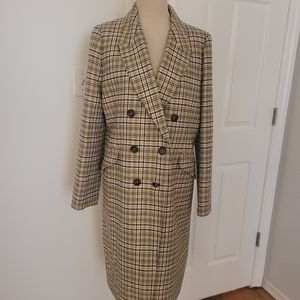 Jcrew Tweed Double Breasted Wool Coat size 12